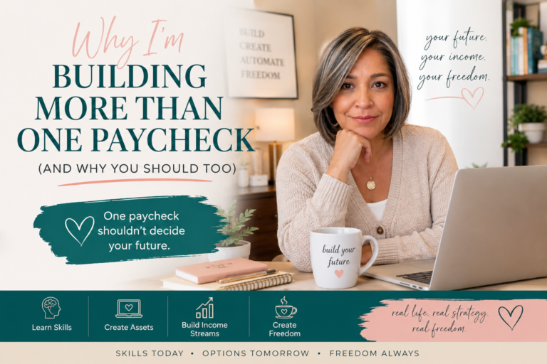 Tammy Duran in her home office discussing why building multiple income streams creates more financial freedom and security.